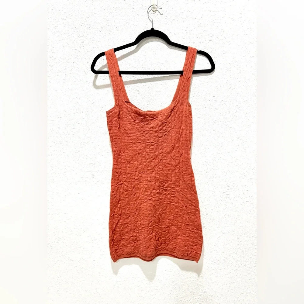 Free People Short And Sweet  ruched knit bodycon Mini‎ Dress XS